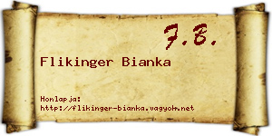 Flikinger Bianka névjegykártya